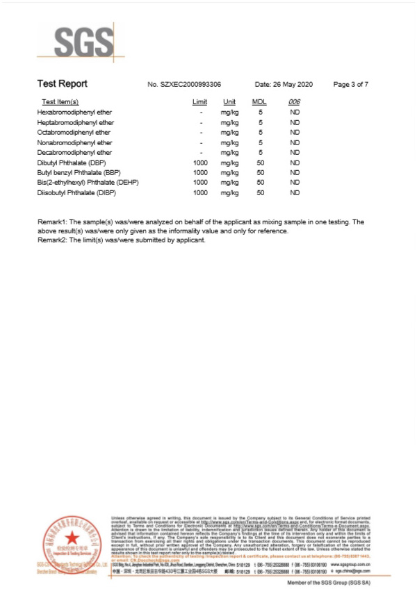 微型保險絲SGS認證報告3