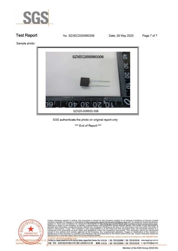 微型保險絲SGS認證7